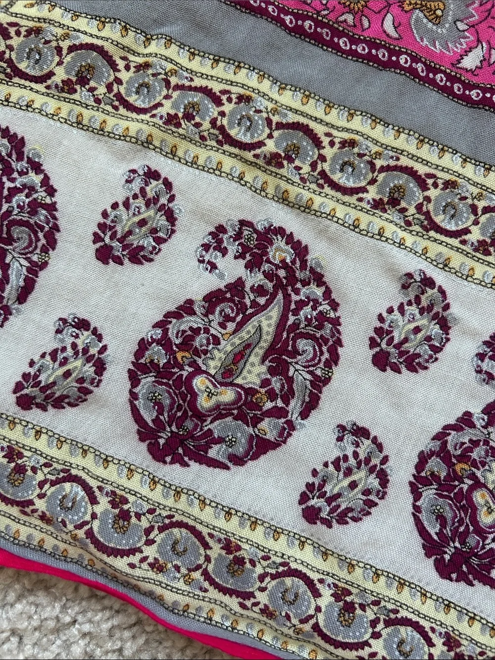Oscar de la Renta square scarf.
